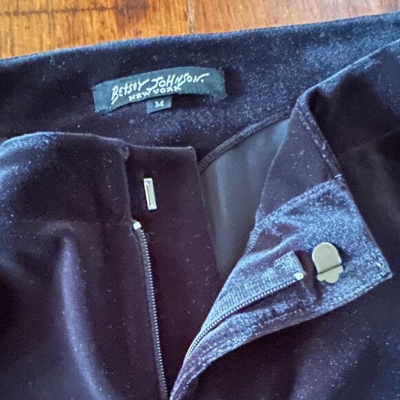 Vintage Betsey Johnson New York Black Velvet Embroidered Pants - Picture 6 of 6